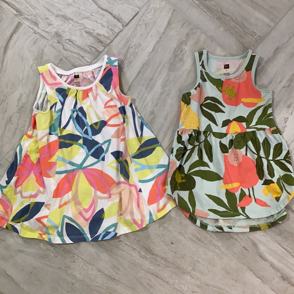 Tea collection set of cotton dresses size 2 girls